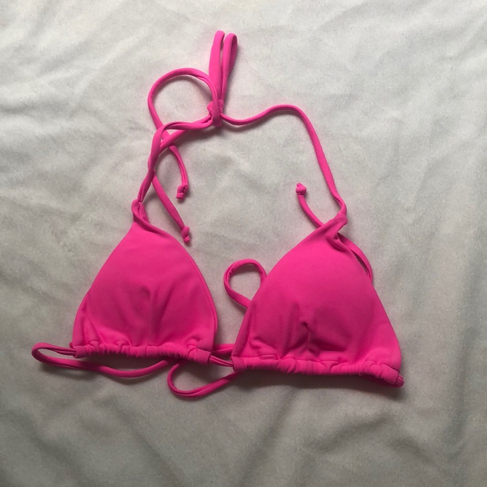 pink bikini top